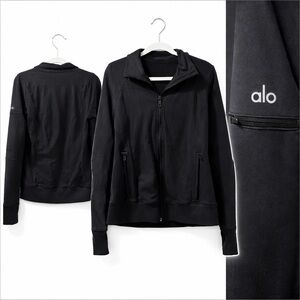 Alo Black Zip-Up Jacket